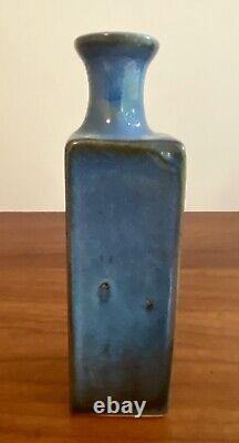 Marblehead Pottery Arts & Crafts Mid Century Modern Blue Bud Vase 1960's