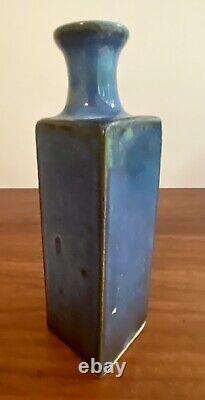 Marblehead Pottery Arts & Crafts Mid Century Modern Blue Bud Vase 1960's