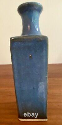 Marblehead Pottery Arts & Crafts Mid Century Modern Blue Bud Vase 1960's