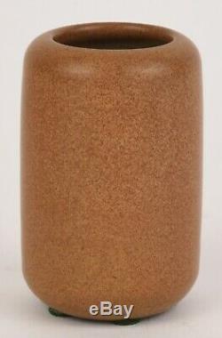 Marblehead Pottery Arts & Crafts Vase 3.5 Tall Golden Brown Arthur Baggs