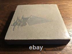 Marblehead Pottery Sailing Ship Decorated Arts & Crafts Matte Gray Tile Trivet