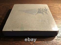 Marblehead Pottery Sailing Ship Decorated Arts & Crafts Matte Gray Tile Trivet