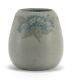 Marblehead Pottery Floral Decorated Vase Arts & Crafts Matte Gray Blue Green
