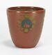 Marblehead Pottery Red Blue Copper Lustre Decorated Coupe Vase Arts & Crafts