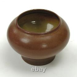 Marblehead Pottery undecorated tobacco brown baluster shape vase Arts & Crafts