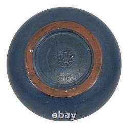 Marblehead Vintage Arts And Crafts Pottery Matte Blue Ceramic Vase 10