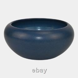 Marblehead Vintage Arts and Crafts Pottery Blue Ceramic Bowl