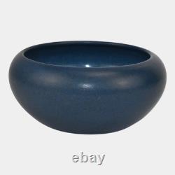 Marblehead Vintage Arts and Crafts Pottery Blue Ceramic Bowl