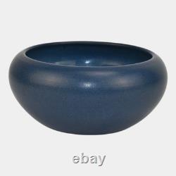 Marblehead Vintage Arts and Crafts Pottery Blue Ceramic Bowl