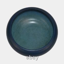 Marblehead Vintage Arts and Crafts Pottery Blue Ceramic Bowl
