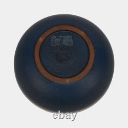 Marblehead Vintage Arts and Crafts Pottery Blue Ceramic Bowl