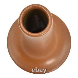 Marblehead Vintage Arts and Crafts Pottery Matte Brown Ceramic Bud Vase 105