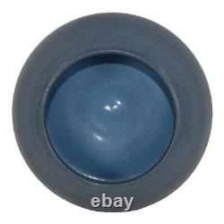 Marblehead Vintage Arts and Crafts Pottery Mottled Matte Blue Bowl Shape 9
