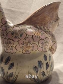 Marilyn Andrews(1942-2019)2004 Studio Pottery Whimsical Artisan Pitcher -1 Of 1