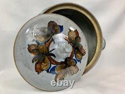 Mark Shekore Studio Crafted Large Stoneware Signed Potter Casserole Dish 9 X 7