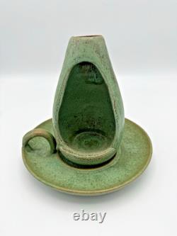 Matte Green Arts And Crafts Chamber Stick