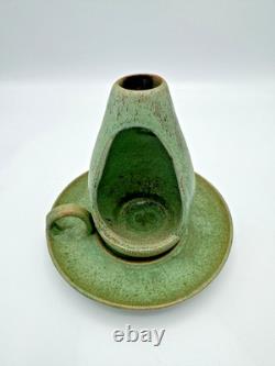 Matte Green Arts And Crafts Chamber Stick