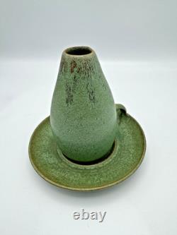 Matte Green Arts And Crafts Chamber Stick