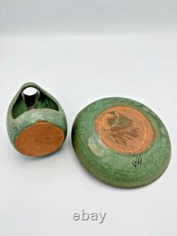 Matte Green Arts And Crafts Chamber Stick