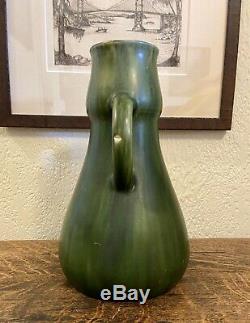 Matte Green Vase Arts & Crafts Austrian European Art Nouveau Pottery Cambridge