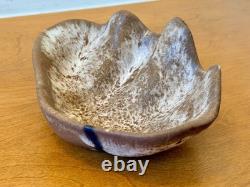 McCarty Merigold Mississippi Nutmeg Studio Art Pottery Shell Bowl Plate Vtg