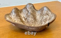 McCarty Merigold Mississippi Nutmeg Studio Art Pottery Shell Bowl Plate Vtg