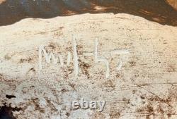 McCarty Merigold Mississippi Nutmeg Studio Art Pottery Shell Bowl Plate Vtg