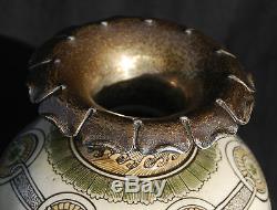Meiji Japanese Dragon Vase Shreve Sterling Mount Arts & Crafts Sickley era 1910