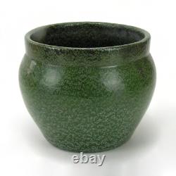 Merrimac Pottery arts & crafts 7.5 in. Jardiniere vase semi matte green
