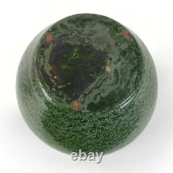 Merrimac Pottery arts & crafts 7.5 in. Jardiniere vase semi matte green