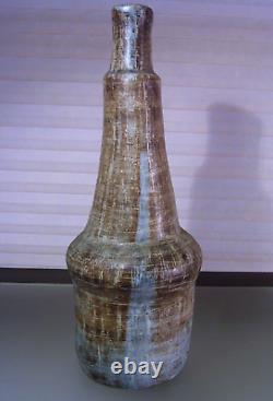 Mid Century Brutalist Stoneware Studio Pottery Vase 12