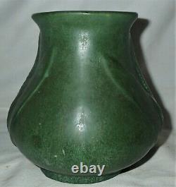 Mint Antique Hampshire Arts Crafts Pottery Corn Cob Matte Green Mission Vase