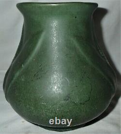 Mint Antique Hampshire Arts Crafts Pottery Corn Cob Matte Green Mission Vase