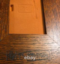 Mission Guild Studio Framed Art Clay Tile Emerson Quote With Tree