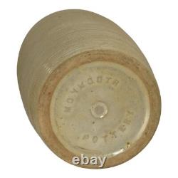 Monmouth Pottery Vintage Arts and Crafts Pottery White Stoneware Floor Vase