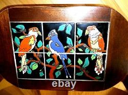 Monterey California Catalina pottery tile top table Birds Mission Arts & Crafts