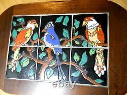 Monterey California Catalina pottery tile top table Birds Mission Arts & Crafts