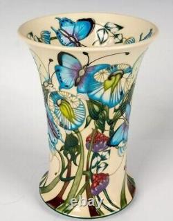 Moorcroft Butterfly Vase Purple Hairstreak Pattern 2010 Artist Emma Bossons
