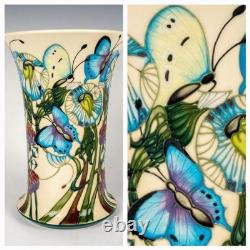 Moorcroft LG Butterfly Vase 158/8 Purple Hairstreak by Emma Bossons MINT