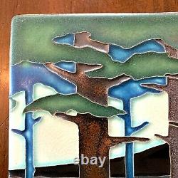 Motawi 8 x 8 Pine Landscape Mountain (Summer) Arts and Crafts Art Tile