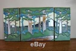 Motawi Art Tile Superb Trio Matched Landscape Tiles (3) Arts & Crafts Mint
