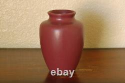 Near-Mint Vintage Camark Art Pottery Matte Rose Cabinet Vase Arts & Crafts #117