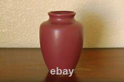 Near-Mint Vintage Camark Art Pottery Matte Rose Cabinet Vase Arts & Crafts #117