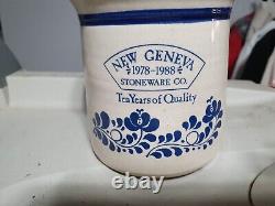 New Geneva Stoneware Vase Used Rare