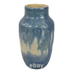 Newcomb College 1917 Arts and Crafts Pottery Blue Mossy Trees Vase (Simpson)