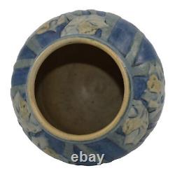 Newcomb College 1918 Vintage Arts and Crafts Pottery Daffodil Blue Vase Simpson