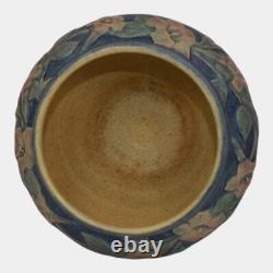 Newcomb College 1921 Vintage Arts and Crafts Pottery Blue Ceramic Vase Simpson