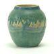 Newcomb College Pottery 1917 Day Scene Vase Arts & Crafts Matte Blue Green