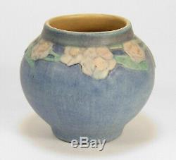 Newcomb College Pottery 1924 AFS 4 3/8 rose vase Arts & Crafts matte blue green