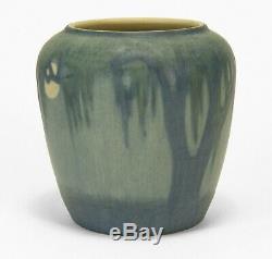 Newcomb College Pottery 4.75 moon moss oak tree landscape vase Arts & Crafts
